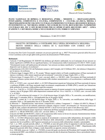 Determina n.12 - PNRR